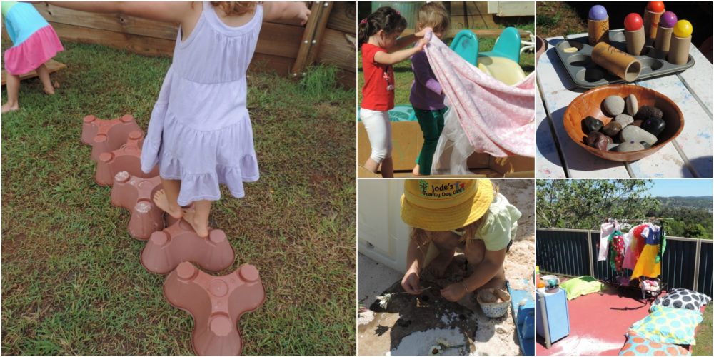 How to use open ended play materials & loose parts outdoors.
