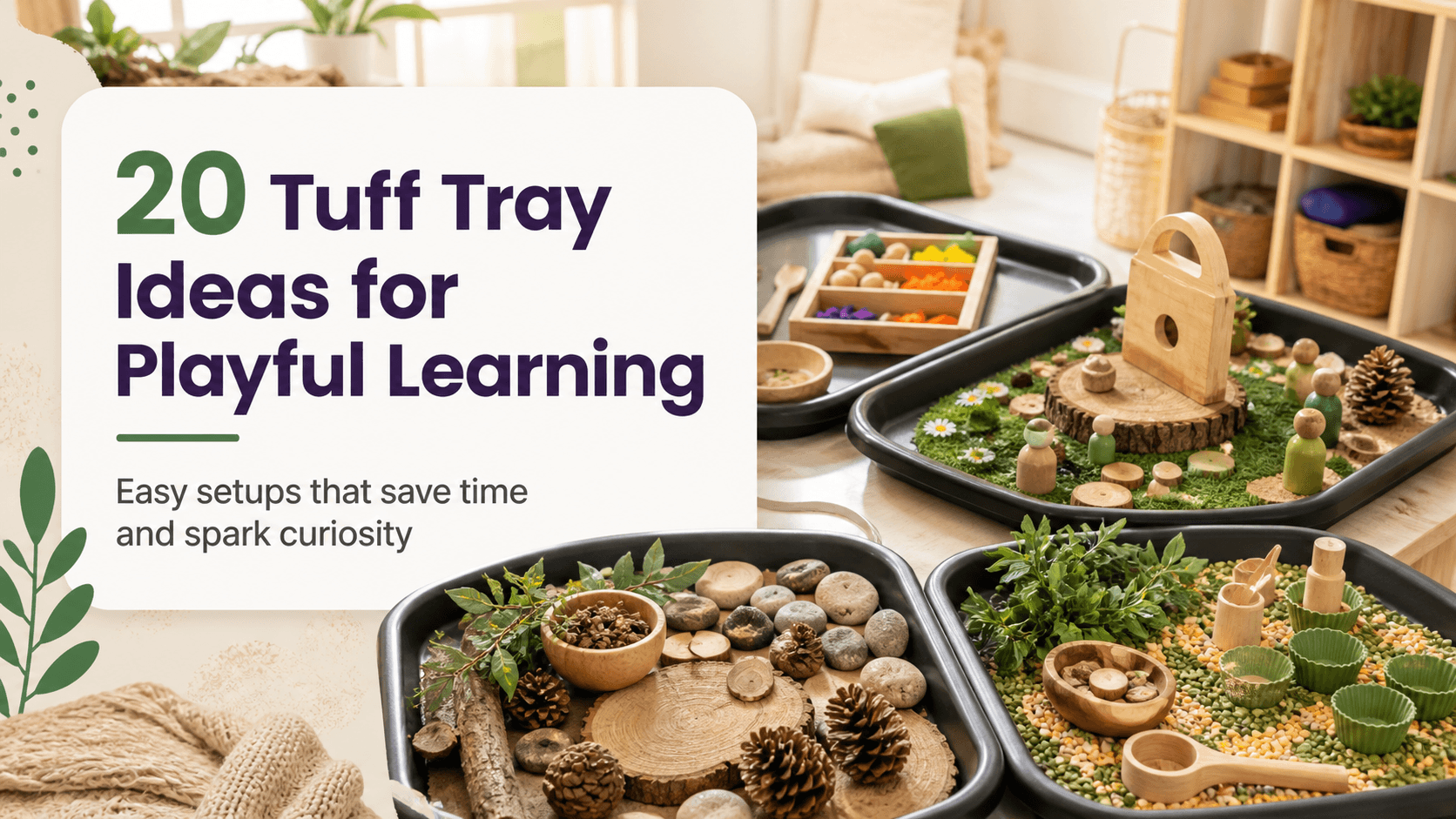 How Educators can use Tuff Trays to invite playful learning opportunities
